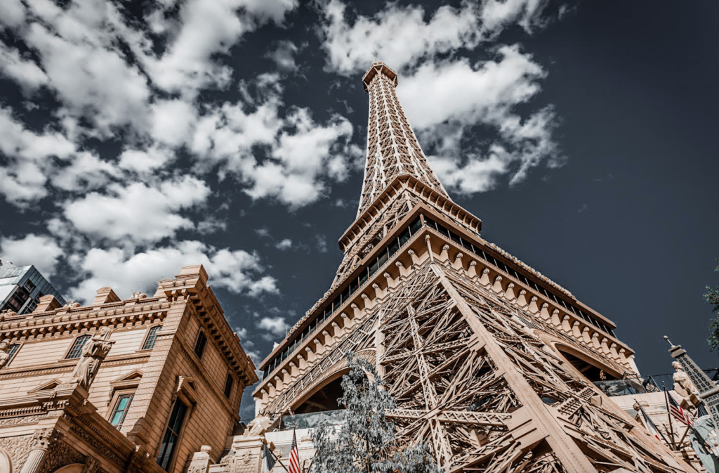 Eiffel Tower Replica stands so tall over the iconic strip