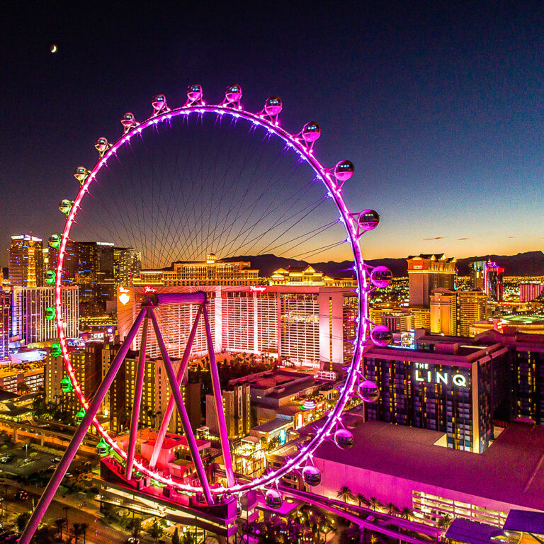The High Roller is one of the best places to catch a view of the strip in Las Vegas!