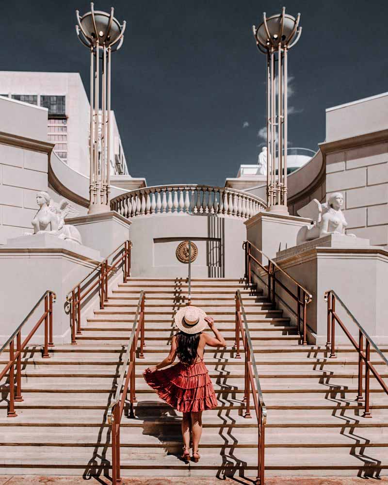 The Caesars Palace stairs is grand and is definitely one of the Instagram Locations in Las Vegas