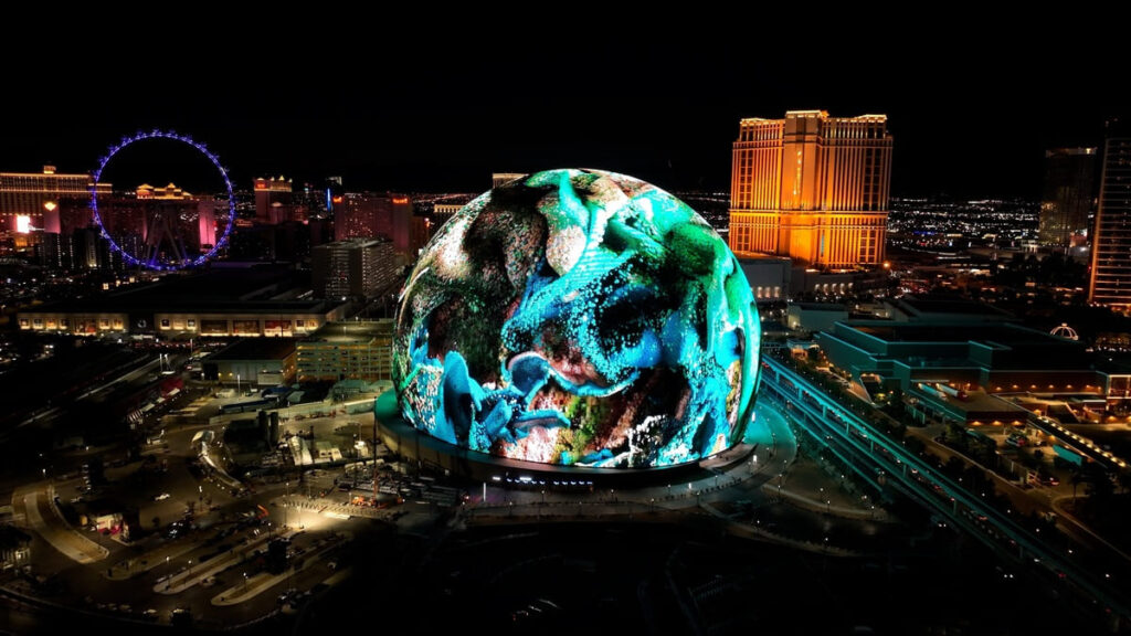 Las Vegas Sphere At Las Vegas In Nevada United States